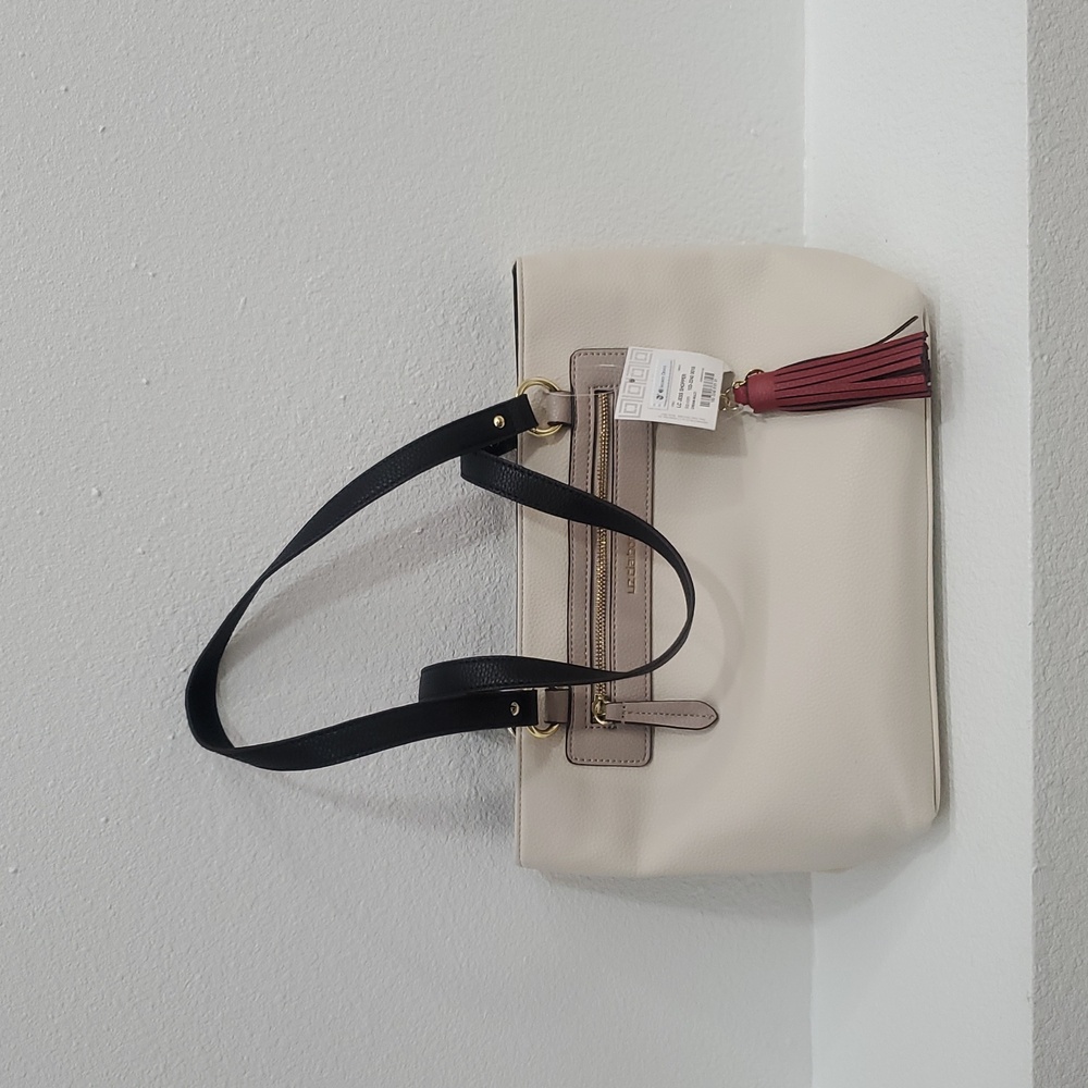 Elegant Cream and Black Women's Bag